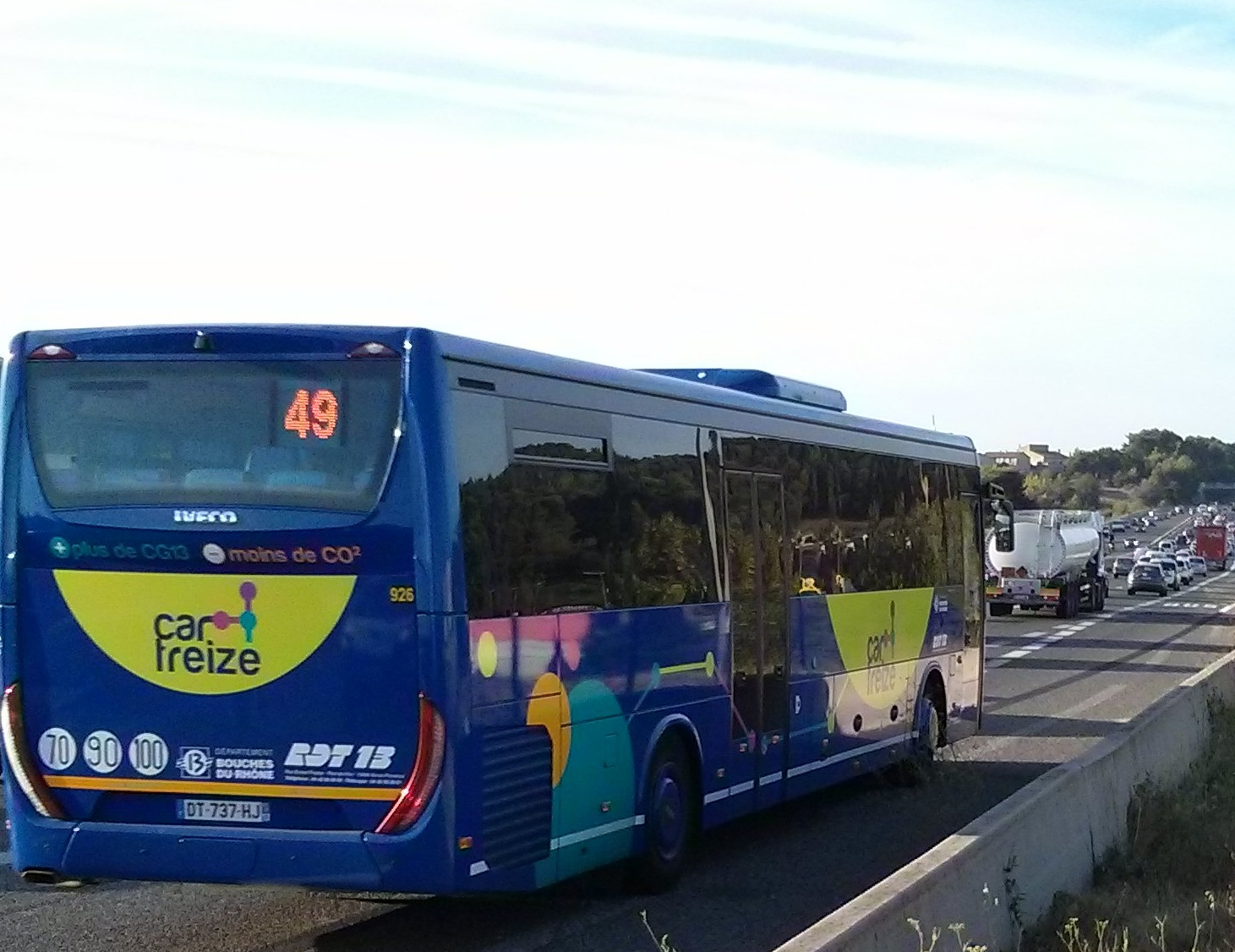 Experimentation Puis Allongement D Une Voie Reservee Pour Les Bus Sur La Bande D Arret D Urgence De L A51 En Direction De Marseille Cerema