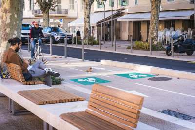 Aménagement cyclable et piétons à Nice