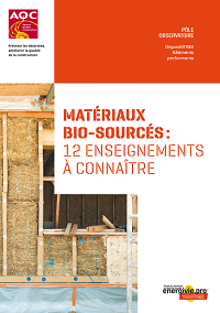 Couverture de la brochure sur les matériaux biosourcés d'AQC