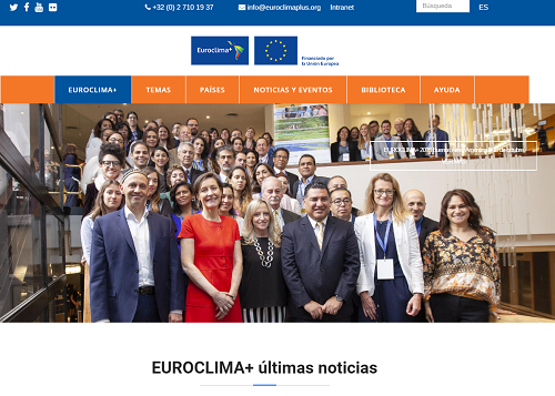 capture d'écran du site Euroclima+