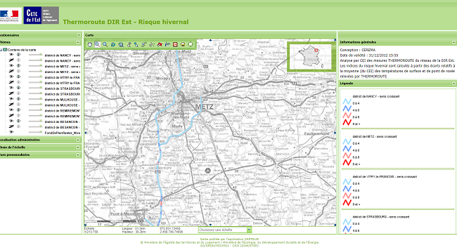 Exemple d'application cartographique : page d'accueil