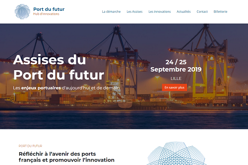 Capture d'écran du site Port du Futur