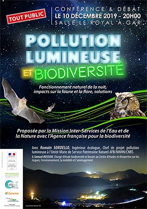 Affiche Pollution lumineuse et Biodiversité