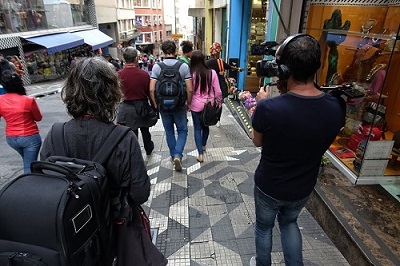 Tournage à Sao Paulo lors de l'enquête mobilité qualitative