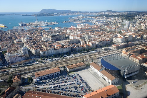 Toulon, vue aérienne du port