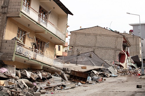 Damaged houses in Turkey