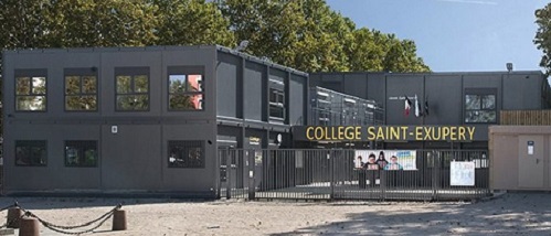 Collège provisoire Saint-Exupéry à Vincennes - Cougnaud Construction - Architecte Goran Starcevic