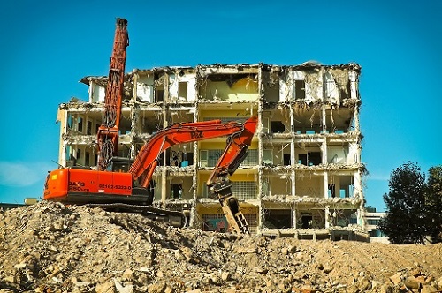 chantier de destruction d'immeuble