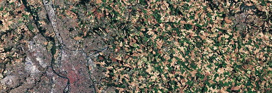 vue satellite de Toulouse