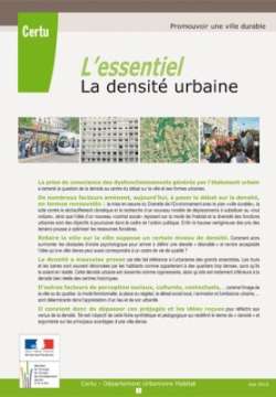 Promouvoir une ville durable - v2 - l'essentiel - la densité urbaine (6 pages a4)