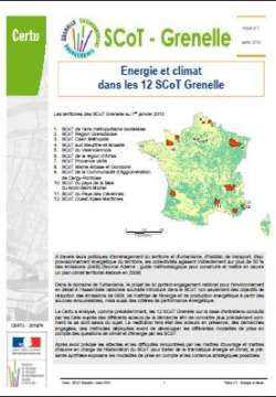 SCoT Grenelle : Énergie et climat dans les 12 SCoT Grenelle, fiche n° 1 mars 2010