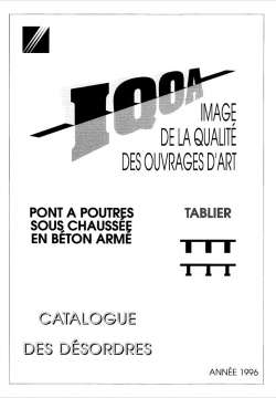 IQOA : tablier du pont à poutres sous chaussée en béton armé - Catalogue des désordres