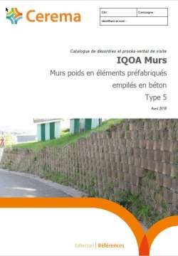 IQOA Murs : murs poids en éléments préfabriqués empilés en béton (Type 5) 