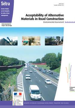Acceptability of alternative materials in road construction