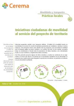 Iniciativas ciudadanas de movilidad al servicio del proyecto de territorio