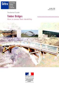 Technical Guide - Timber Bridges - How to ensure their durability