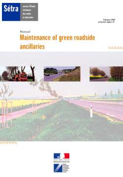 Maintenance of green roadside ancillaries