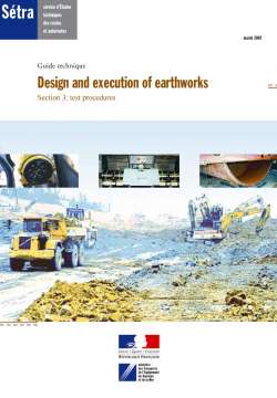 Design and execution of earthworks S3