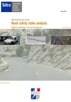 Methodological guide - Road safety stake analysis
