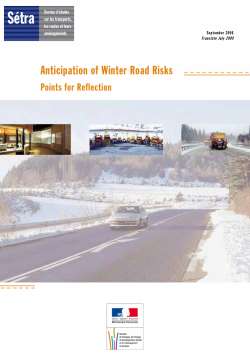 Anticipation of winter road risks