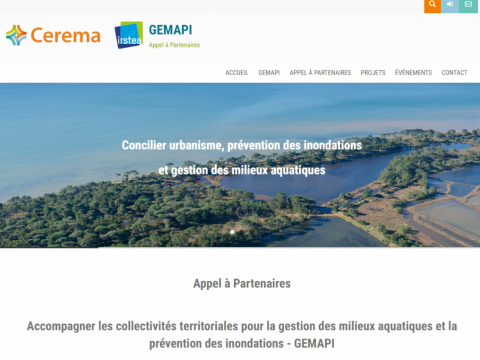 Capture d'écran du site GEMAPI
