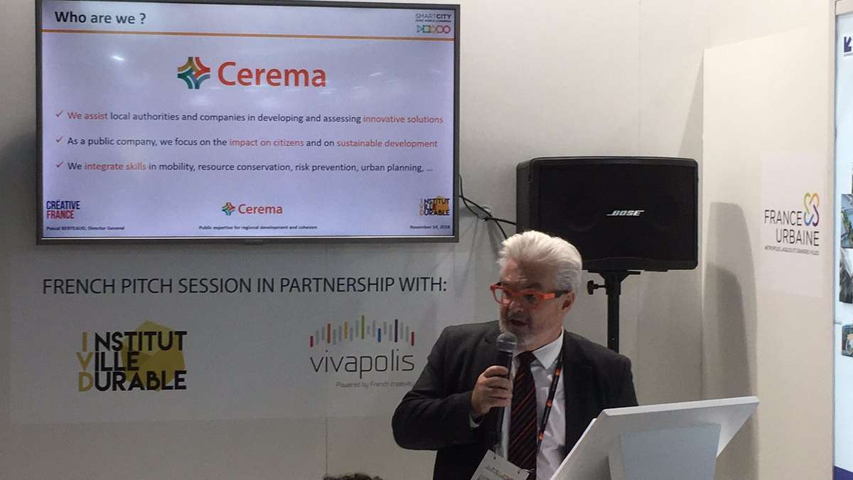 Pascal Berteaud présente les activités du Cerema et annonce son ambition de devenir l'expert public de référence en France et à l'international