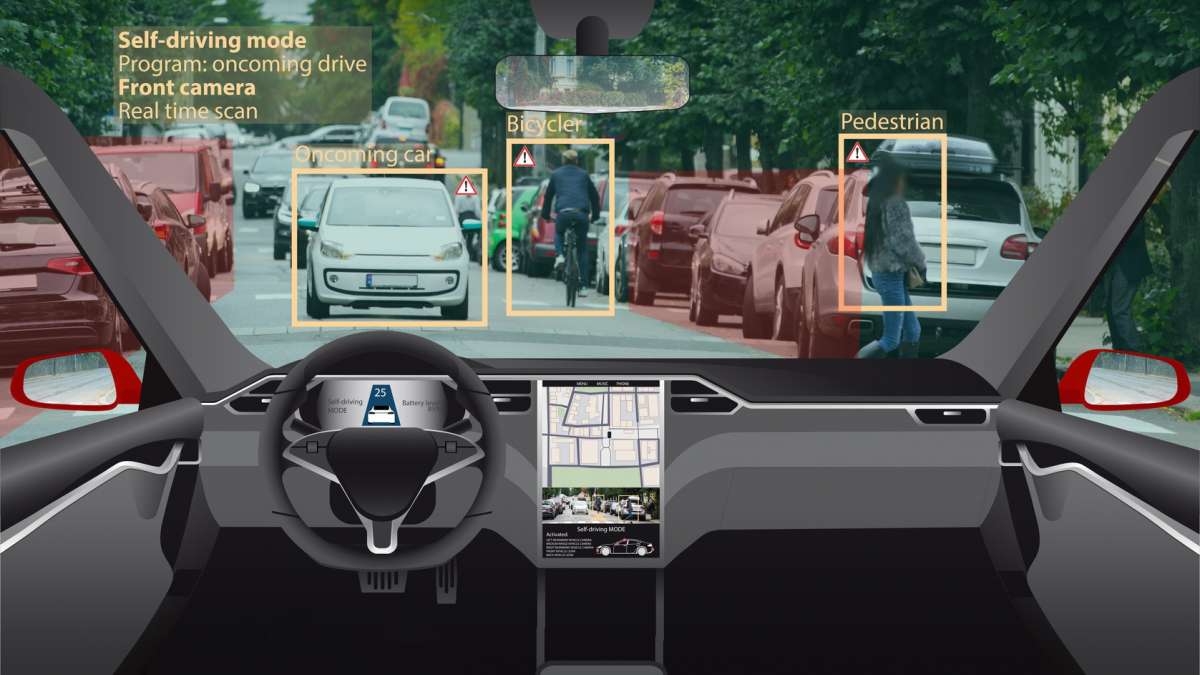 Infographie de véhicule autonome