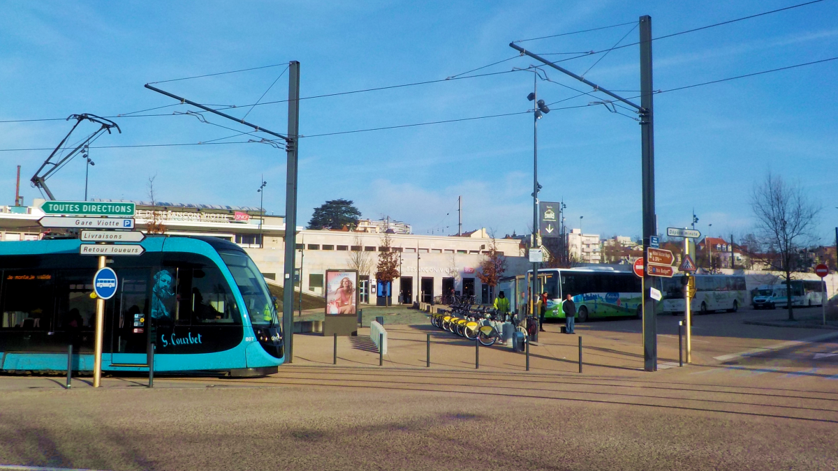 Pôle d'échanges de la Gare de Besançon Viotte ©Cerema
