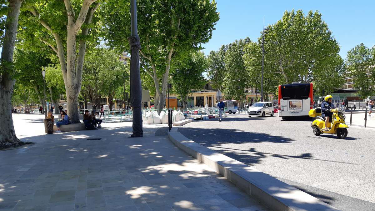 Chantier du Bus à haut niveau de service (BHNS) à Aix en provence