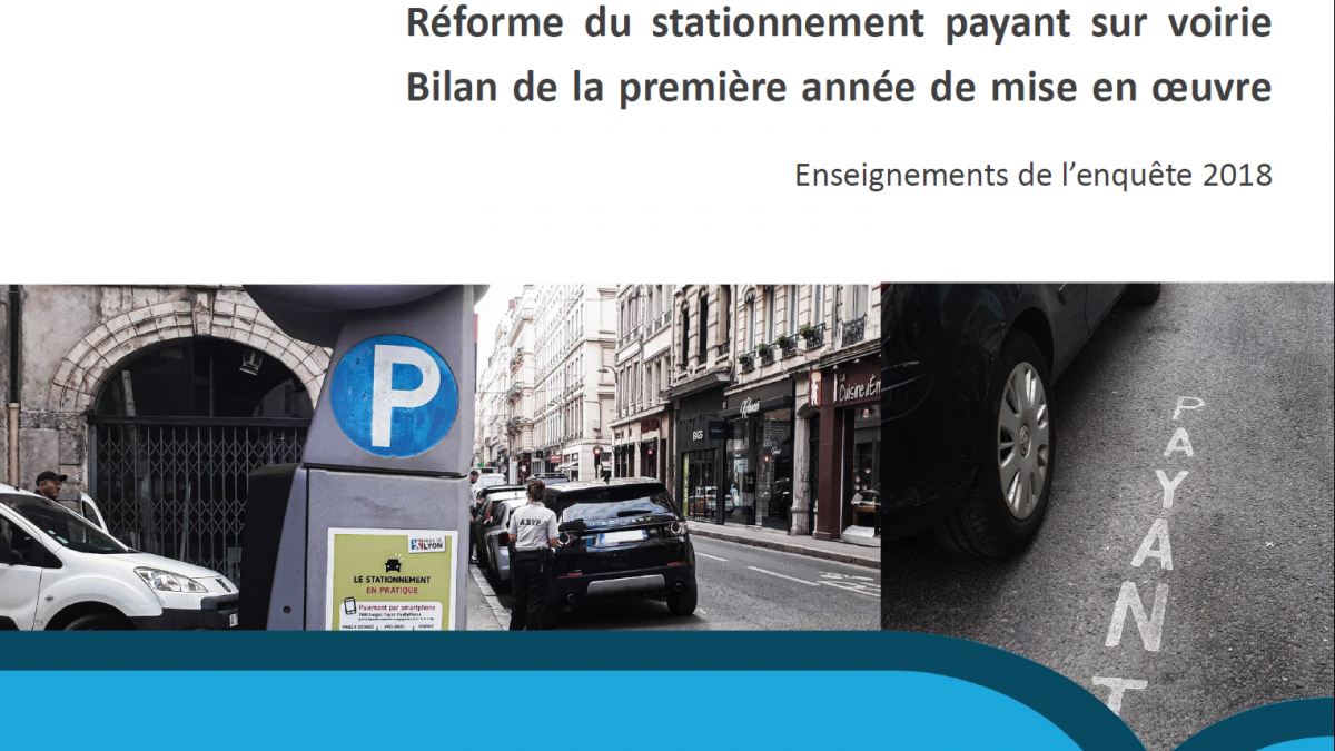 Couverture du rapport Gart Cerema sur le bilan de la réforme du stationnement payant sur voirie