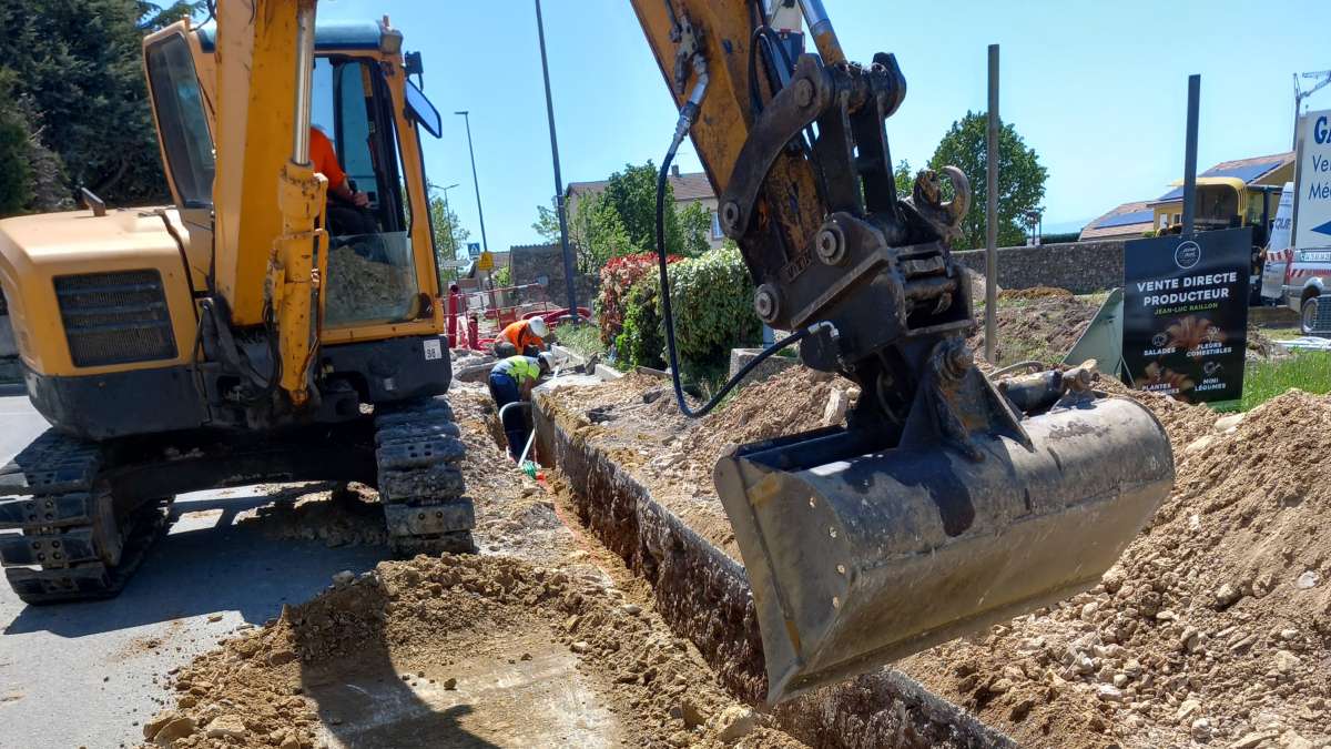 Travaux d'Enedis d'enterrement des réseaux